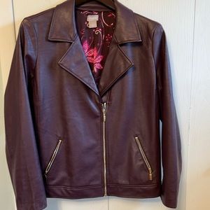 NWOT Chicos faux leather Moto jacket